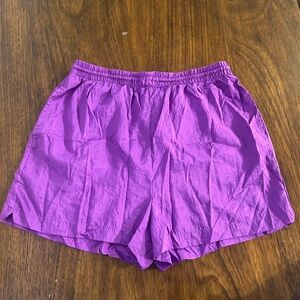 Basic Editions Purple Women's Athletic Shorts